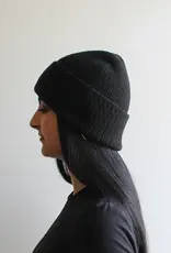 By Chance ByChance Wool Blend Fine Knit Hat Black