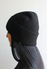By Chance ByChance Wool Blend Fine Knit Hat Black