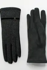 By Chance ByChance Classic Small Chevron Gloves w Buckle Detail Black