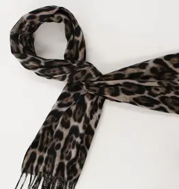 By Chance ByChance Roxanne Animal Print Scarf Black