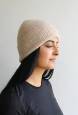 By Chance ByChance Wool Blend Fine Knit Hat Beige