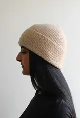 By Chance ByChance Wool Blend Fine Knit Hat Beige