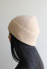 By Chance ByChance Wool Blend Fine Knit Hat Beige