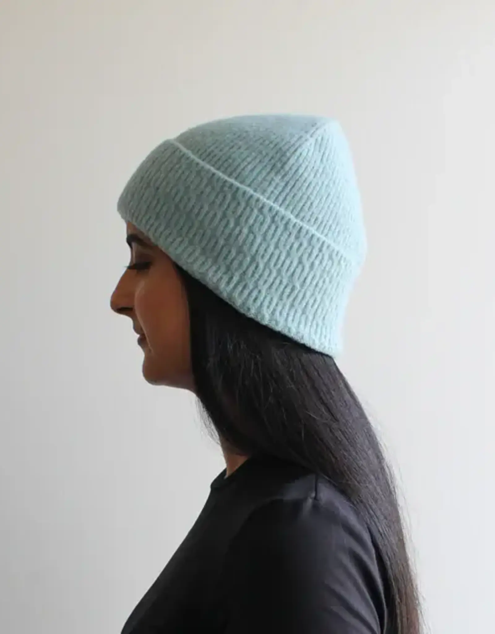 By Chance ByChance Wool Blend Fine Knit Hat Blue