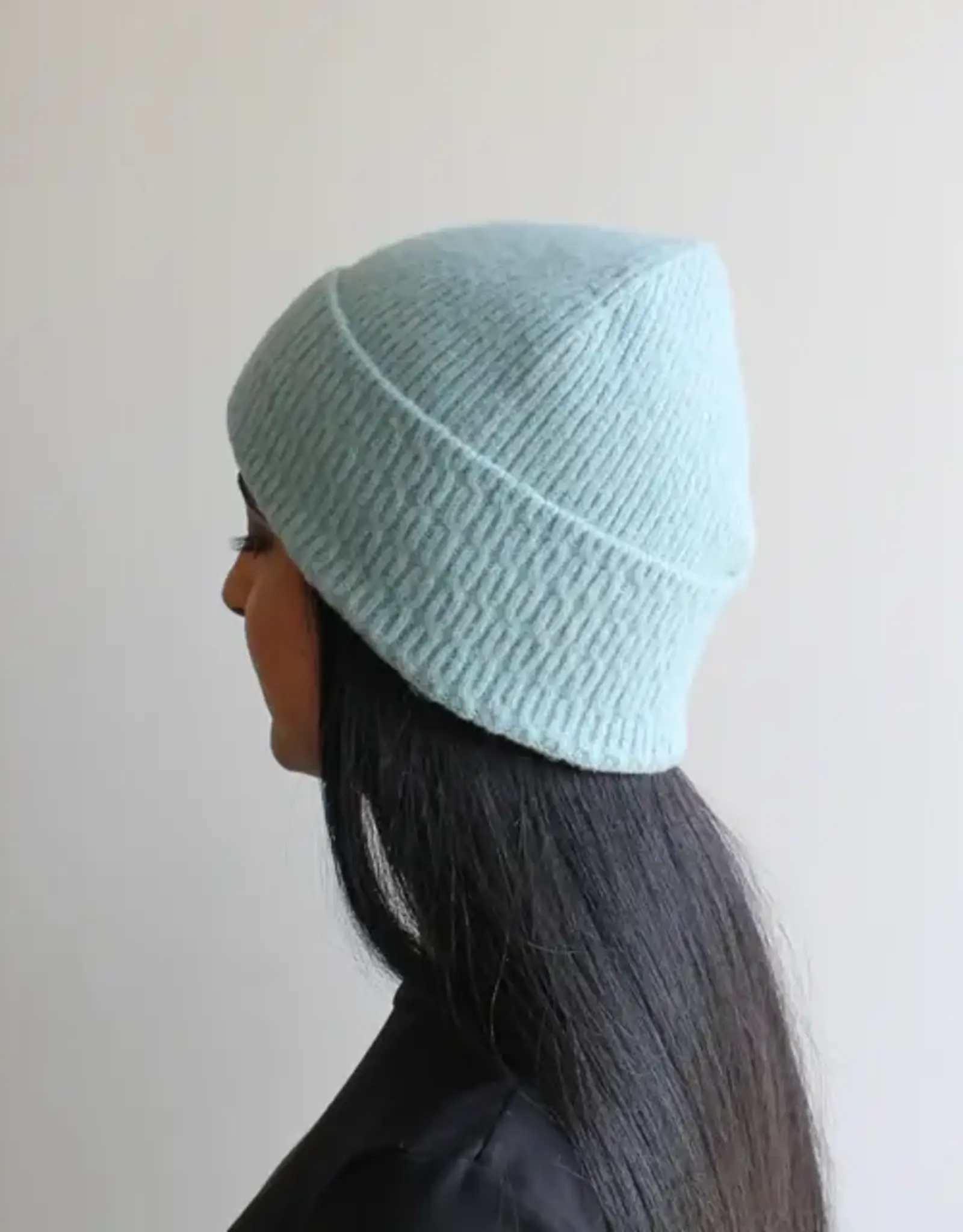 By Chance ByChance Wool Blend Fine Knit Hat Blue