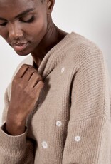 Apricot Daisy Embroidered Ribbed Jumper
