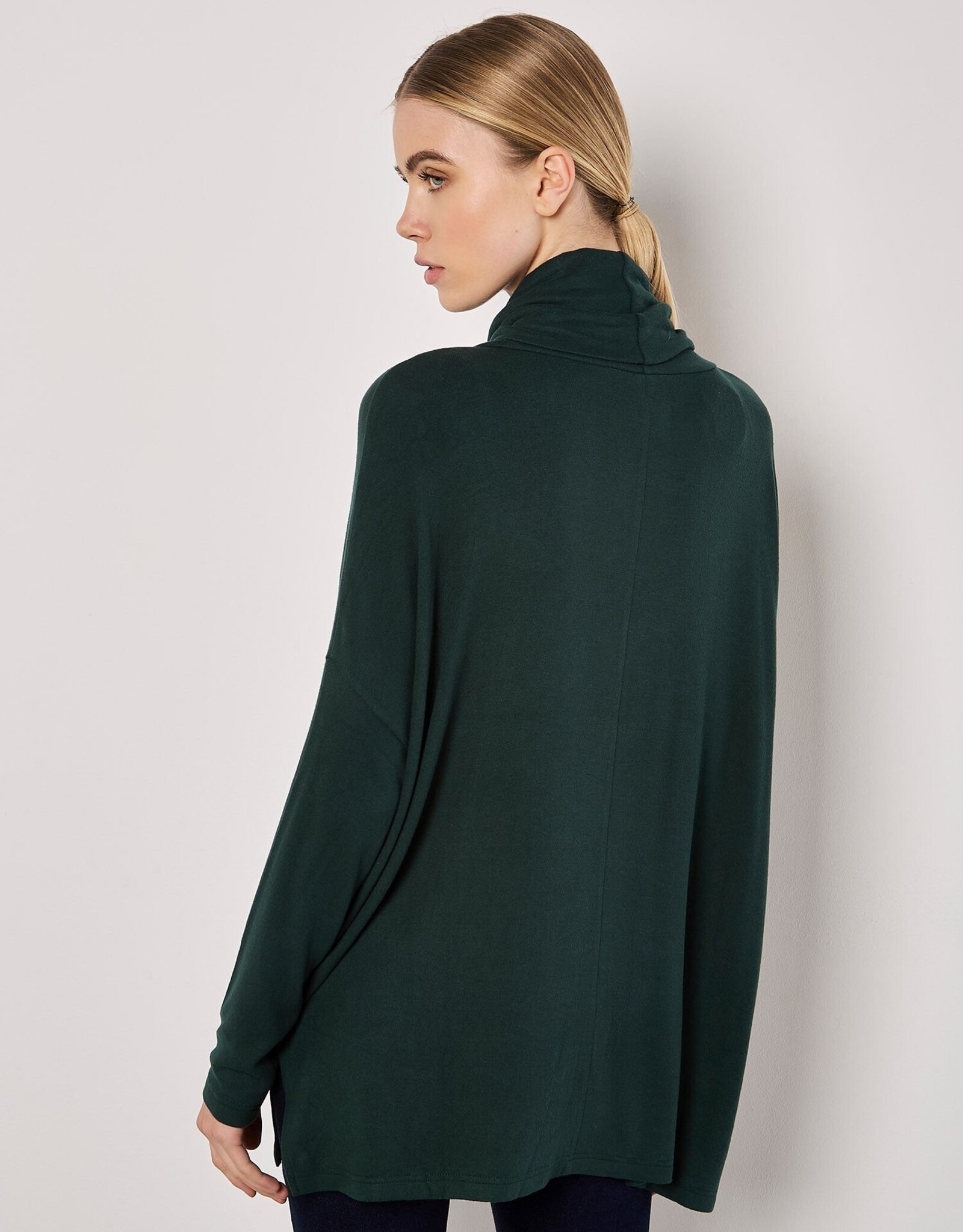 Apricot Soft Touch Mock Nk Oversized Top