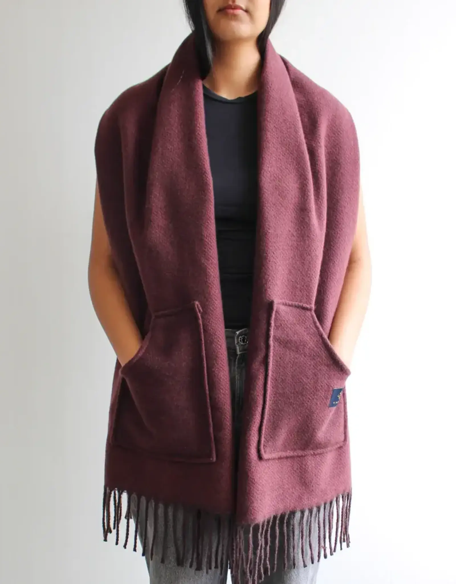 By Chance ByChance Jane Pocket Winter Scarf Burgandy