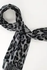 By Chance ByChance Roxanne Animal Print Scarf Grey