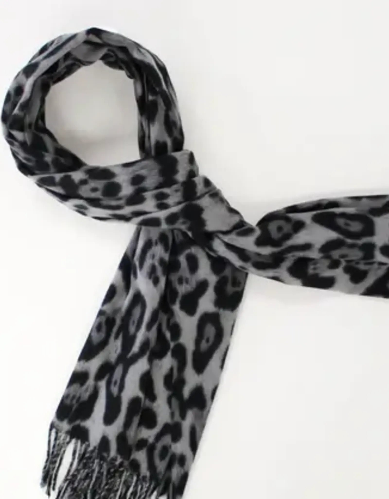 By Chance ByChance Roxanne Animal Print Scarf Grey