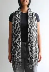 By Chance ByChance Roxanne Animal Print Scarf Grey