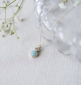 Glee Glee Anastasia Necklace - Amazonite Clear