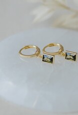 Glee Glee Shine Hoops - Moss Green