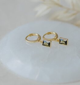 Glee Glee Shine Hoops - Moss Green