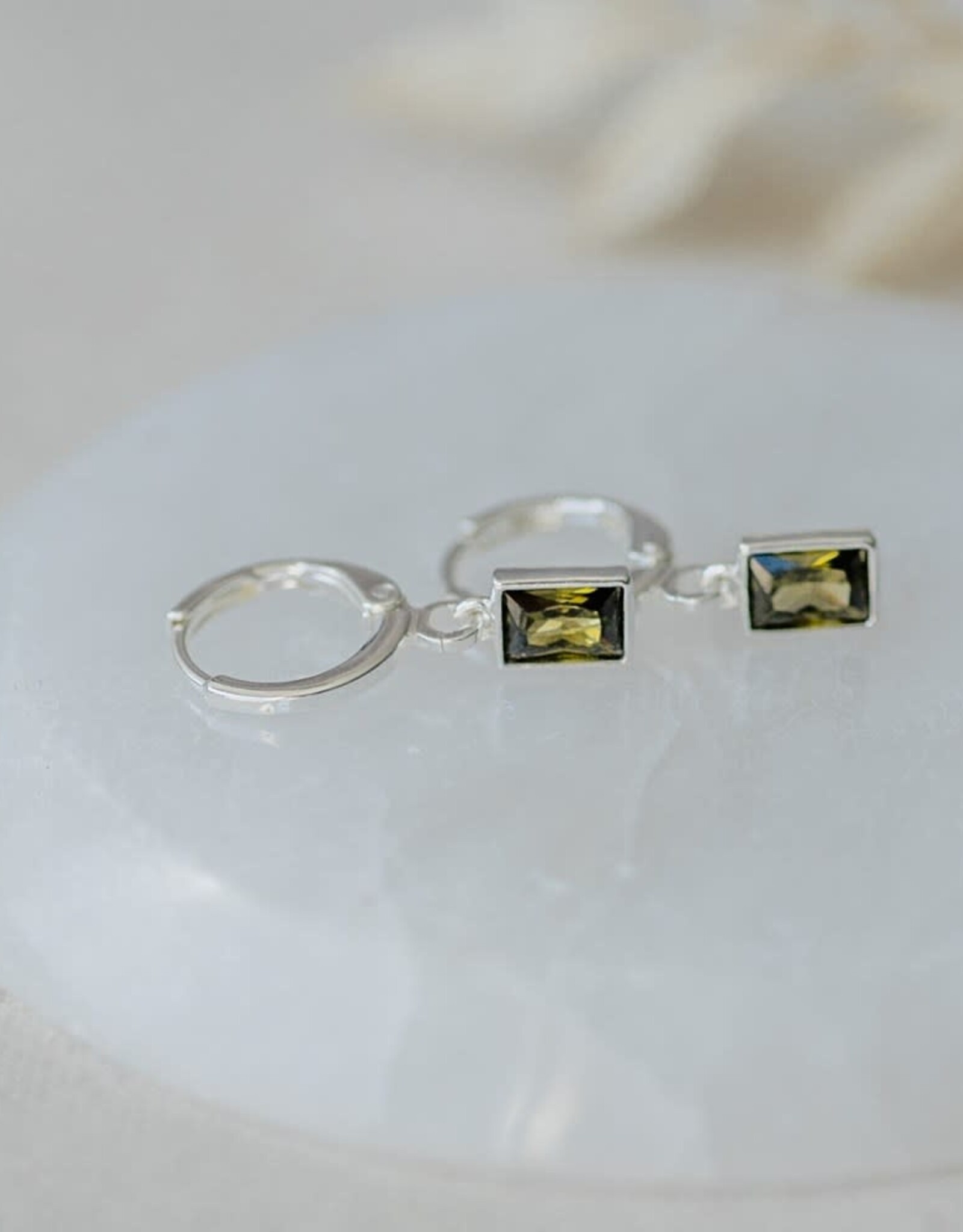 Glee Glee Shine Hoops - Moss Green