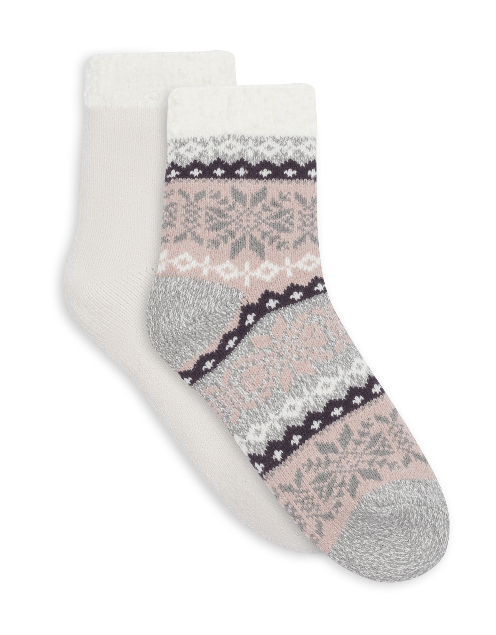 Lemon Loungewear 2PK Double Layer Crew - Red/Pink