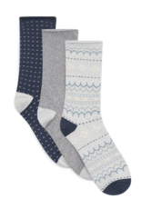 Lemon Loungewear Recycled Pillow Crew Socks - Ice Blue