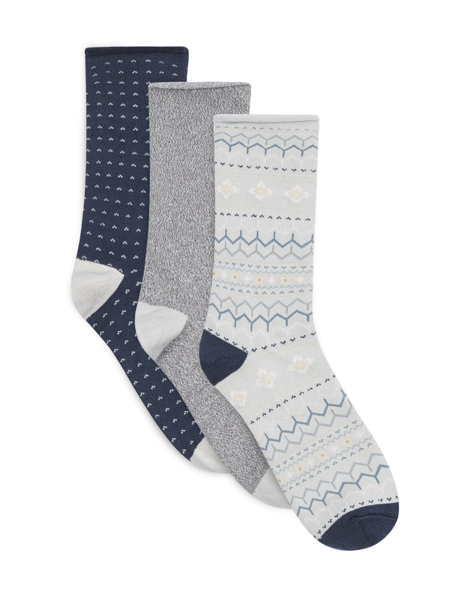 Lemon Loungewear Recycled Pillow Crew Socks - Ice Blue