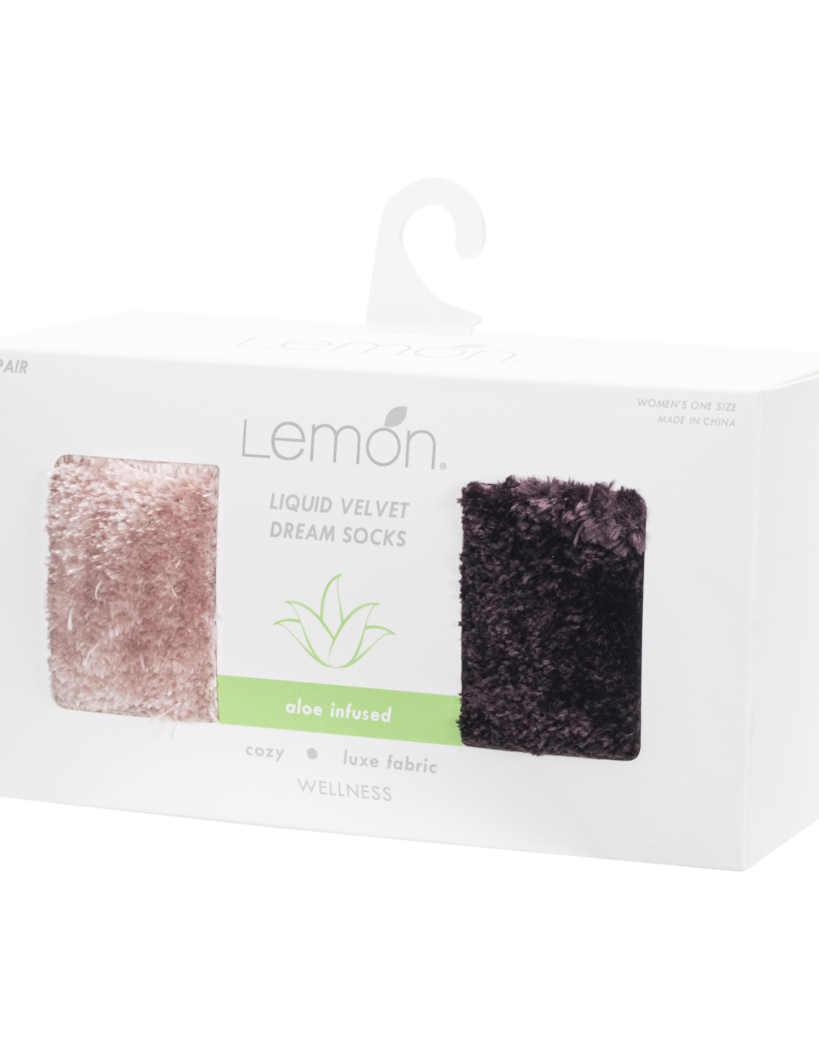 Lemon Loungewear Lemon 2PK Liquid Velvet Dream Crew Gift Set - Pink