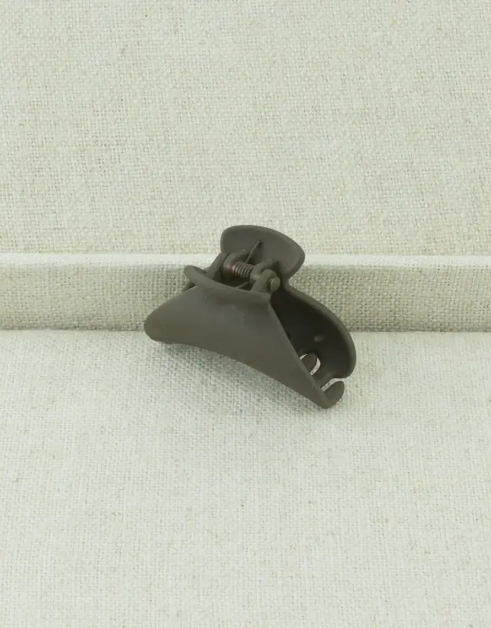 Jackie J Small Moon Shaped Hair Clip Brown