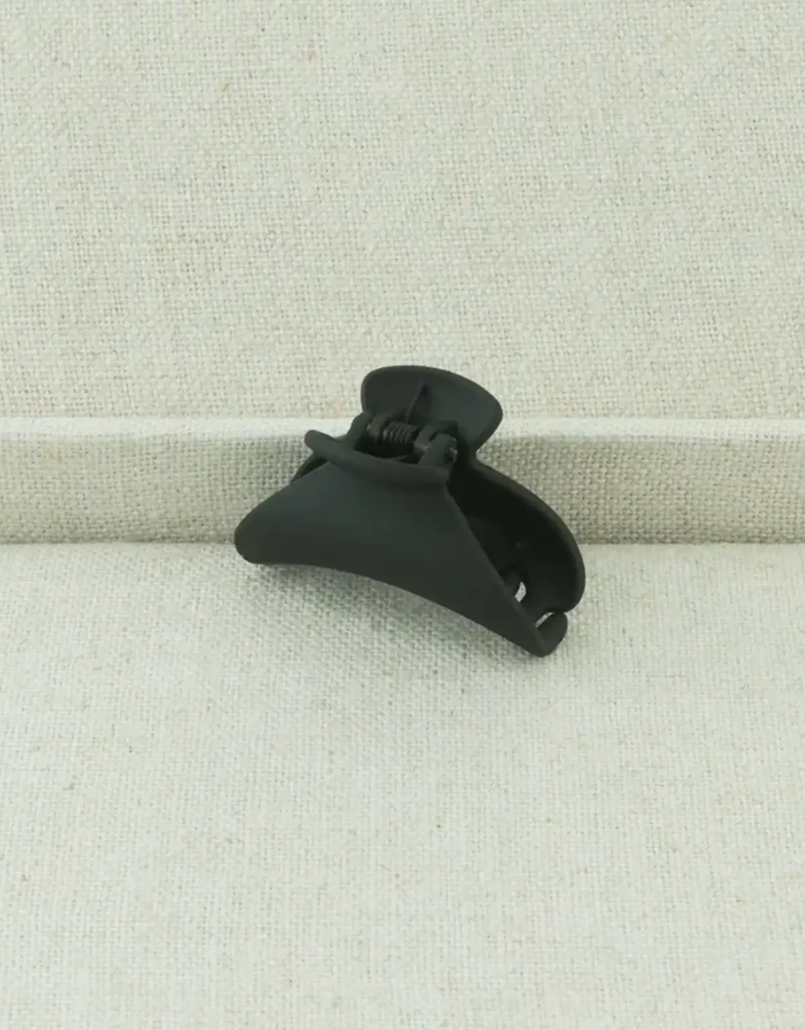 Jackie J Small Moon Shaped Hair Clip Grey