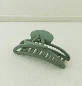 Jackie J Big Moon Shaped Hair Clip Green