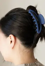 Jackie J Big Moon Shaped Hair Clip Blue