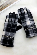 Grand Crafts Plaid Touch Screen Glove W/ Link Black
