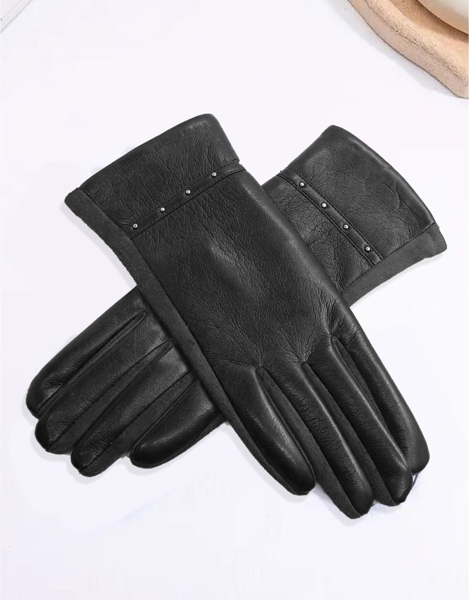 Grand Crafts Touch Screen Gloves w/ Studs Black