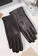 Grand Crafts Touch Screen Gloves w/ Studs Brown