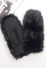 Grand Crafts Unisex Faux Fur Mittens Black