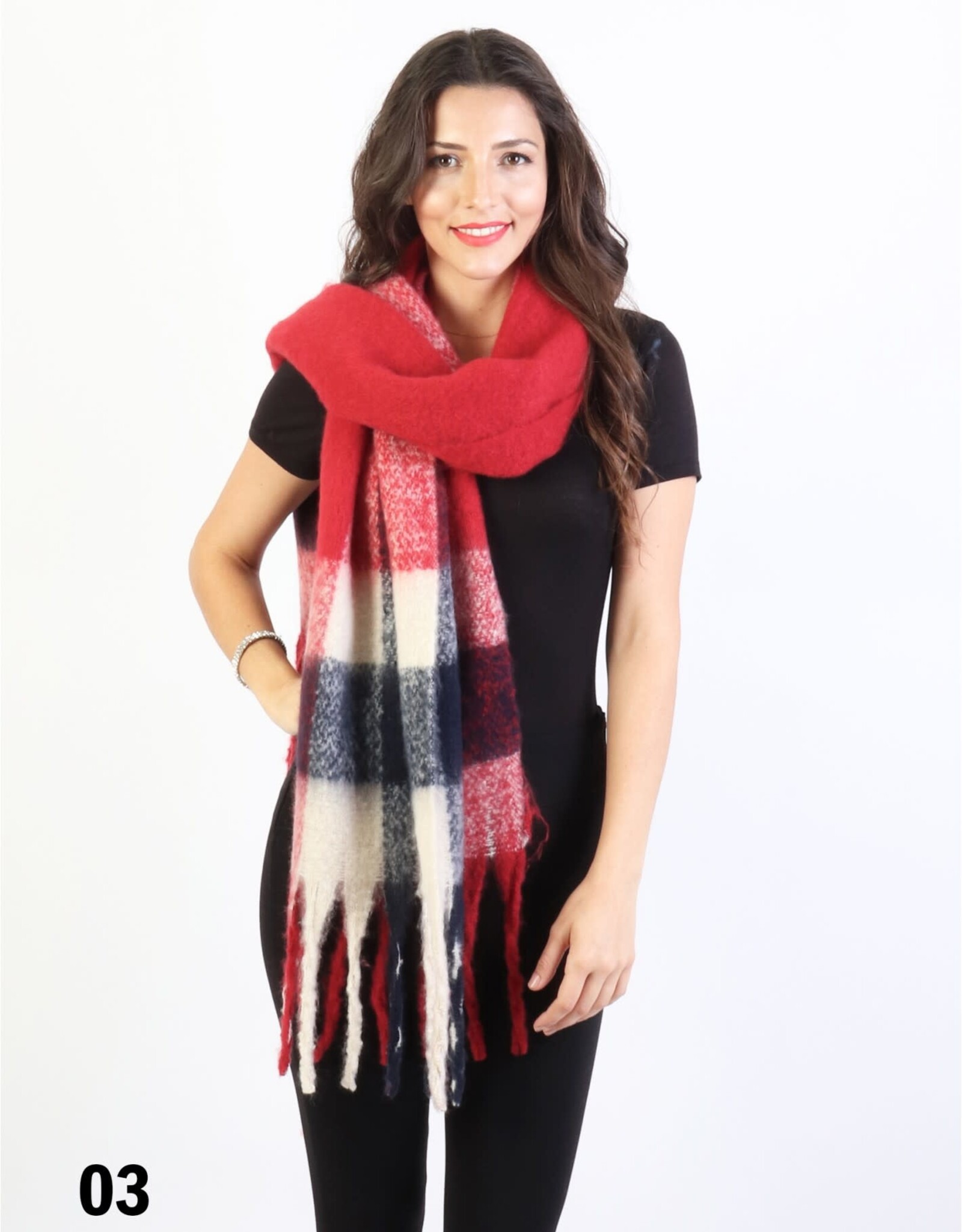 Grand Crafts Burgundy Solid Winter Heavy Scarf