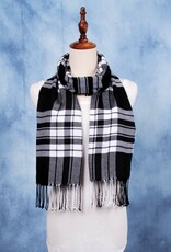 Grand Crafts Fashion Plaid Premium Scarf Black White