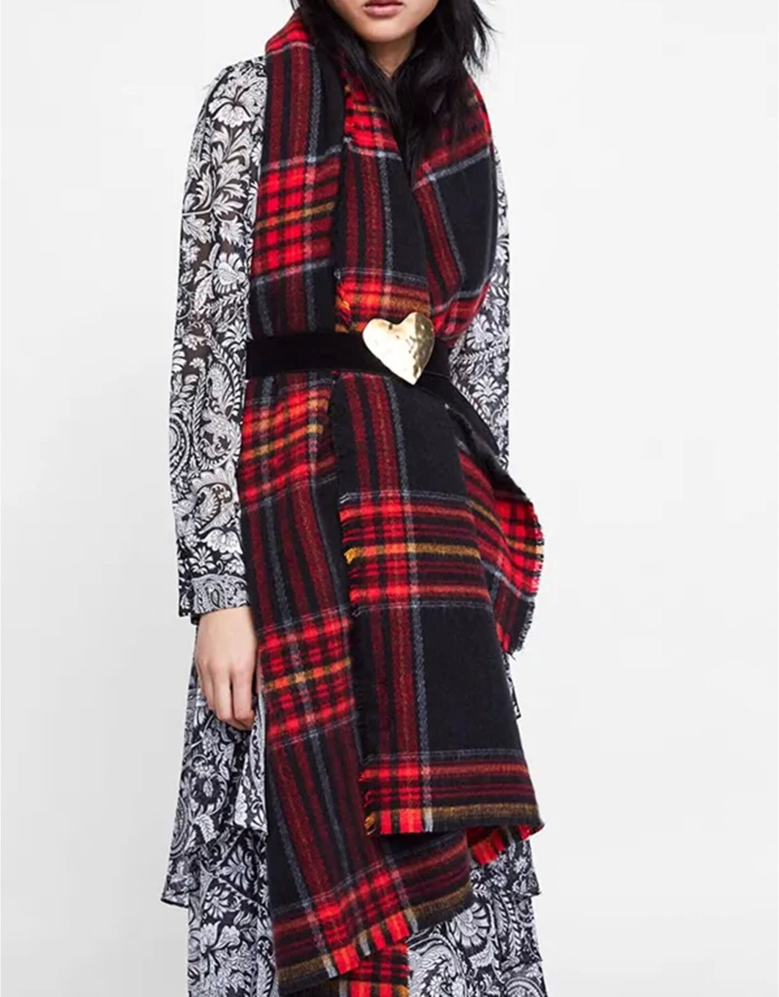 Grand Crafts Plaid Fashion Blanket Scarf