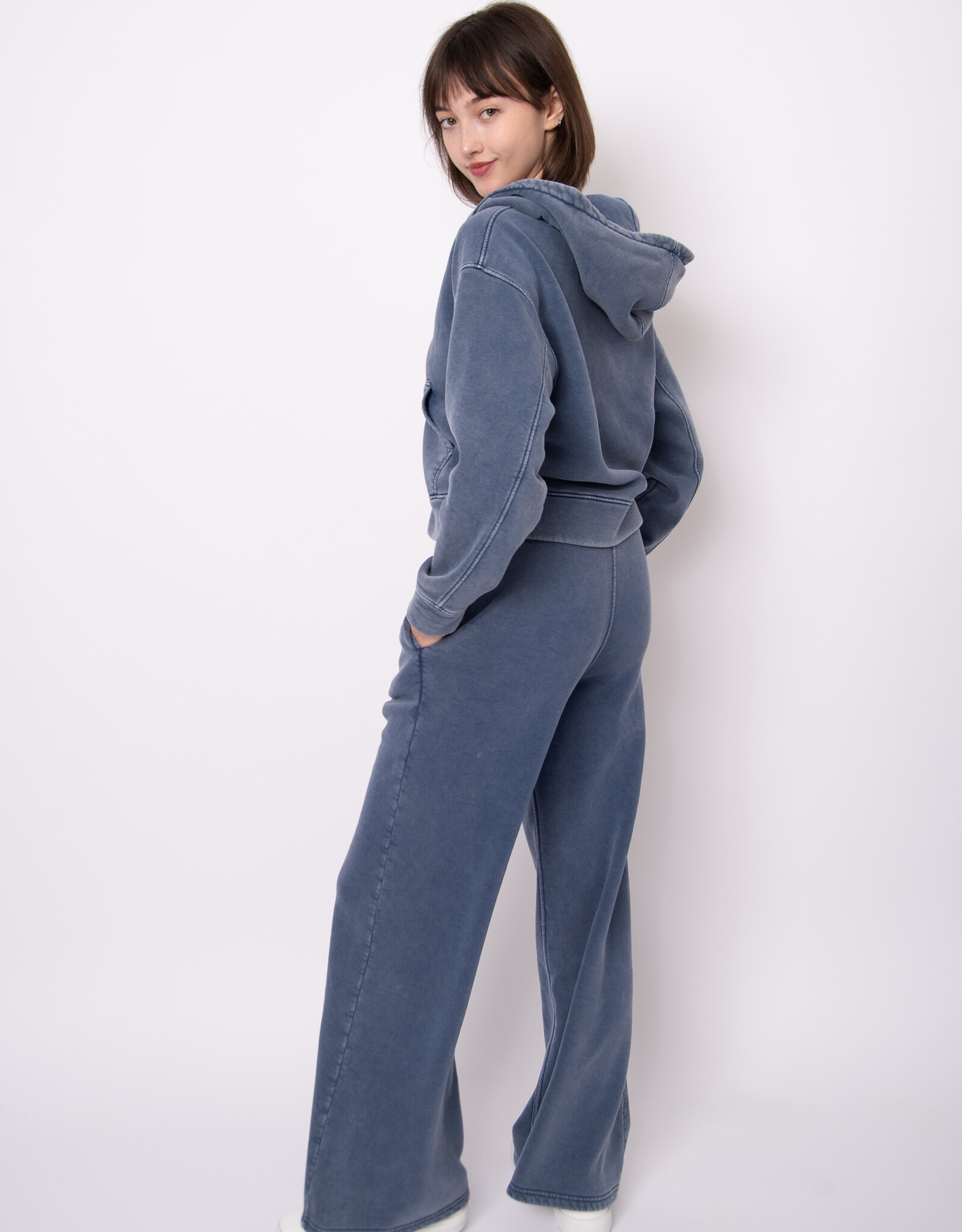 RD Style Haidelyn Mineral Wash Fleece Zipperd Hoody