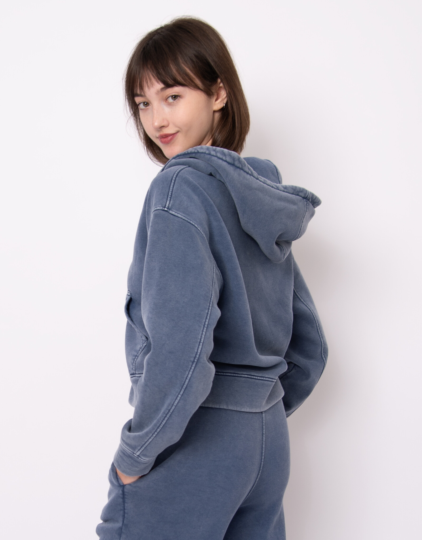 RD Style Haidelyn Mineral Wash Fleece Zipperd Hoody