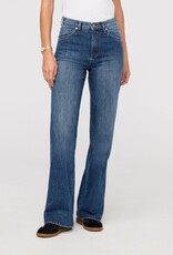 Duer Midweight Performance Denim High Rise Wide Leg - Blue Hudson