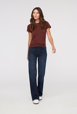 Duer Midweight Performance Denim High Rise Wide Leg - Moonlight Blue