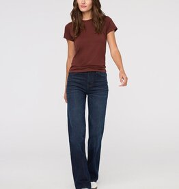 Duer Midweight Performance Denim High Rise Wide Leg - Moonlight Blue