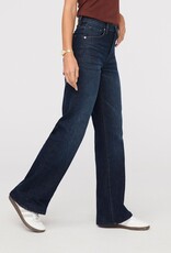 Duer Midweight Performance Denim High Rise Wide Leg - Moonlight Blue