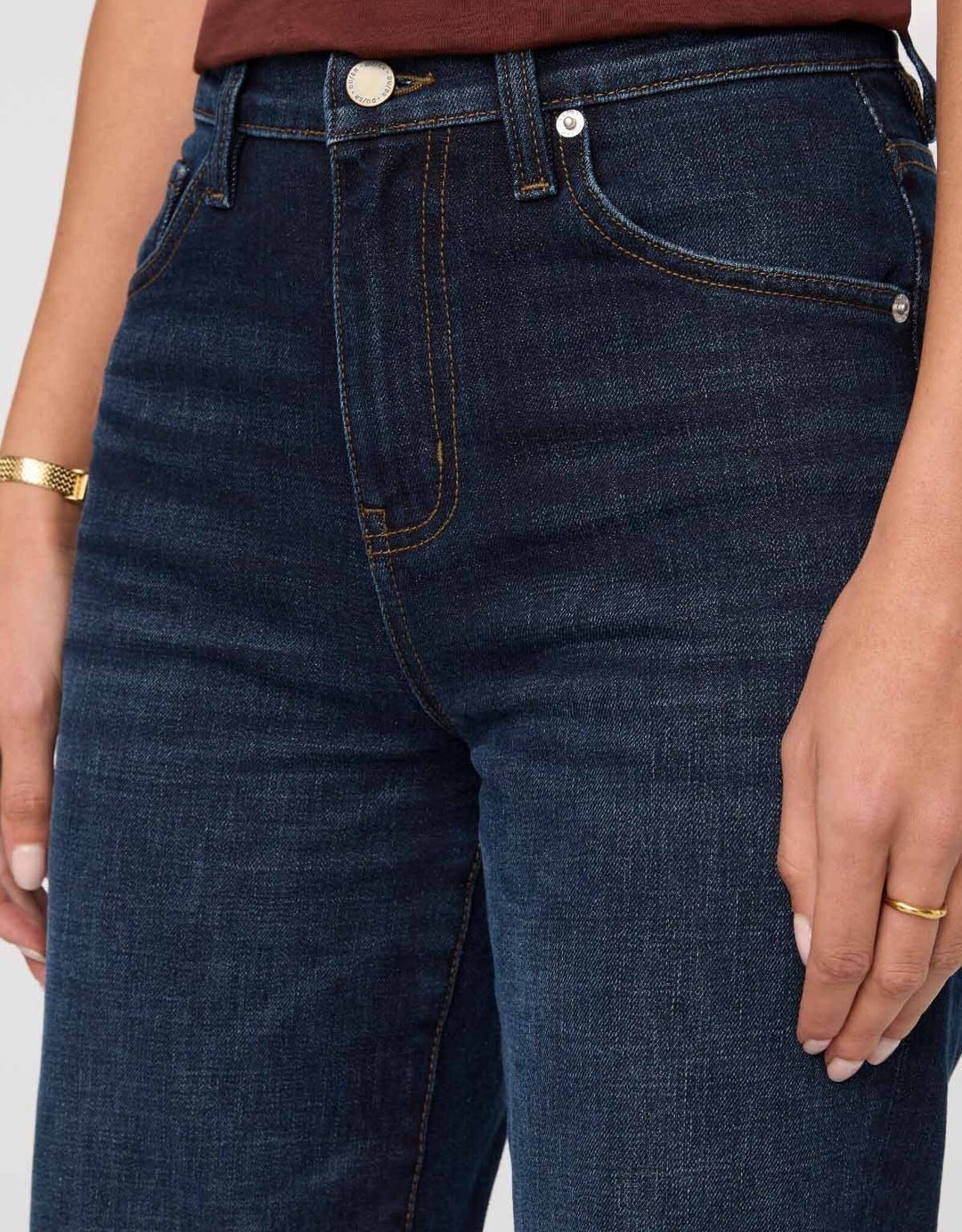 Duer Midweight Performance Denim High Rise Wide Leg - Moonlight Blue