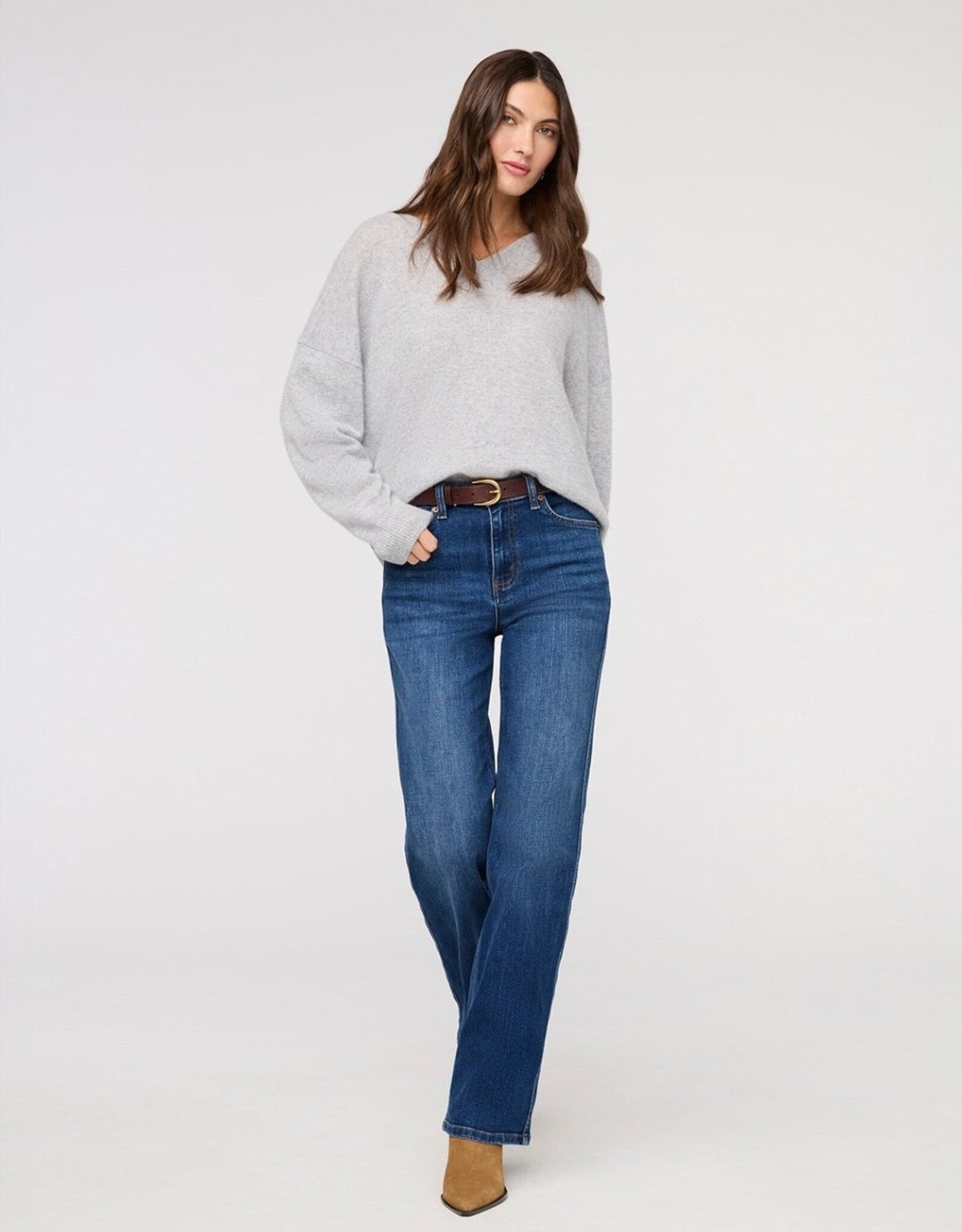 Duer Performance Denim High Rise Straight - Blue Maize