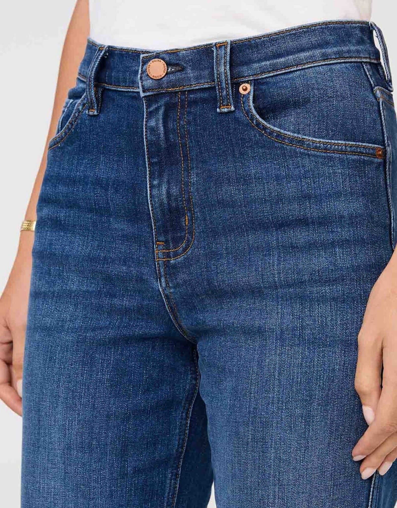 Duer Performance Denim High Rise Straight - Blue Maize