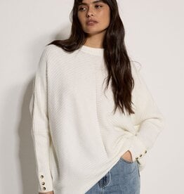 Apricot Chevron Crew Neck Jumper