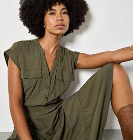 Apricot Tiered Utility Midaxi Dress