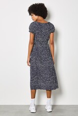 Apricot Milkmaid Midi Spot Printed Dress
