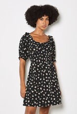 Apricot Floral Milkmaid Frill Mini Drs