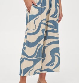 M Made in Italy Printed Loose Cropped Pant