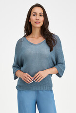 M Made in Italy Mesh 3/4 Sleeve Sweater