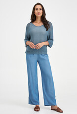 M Made in Italy Mesh 3/4 Sleeve Sweater